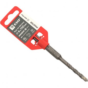 Бур по бетону EKF MASTER SDS-plus 6х110 мм (2 резца) (4S спираль)