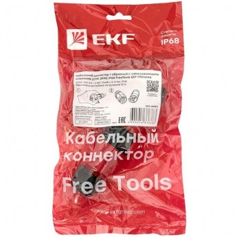 Коннектор кабельный I-образный разъемный EKF PROXIMA (СМК 3PIN) IP68 FreeTools