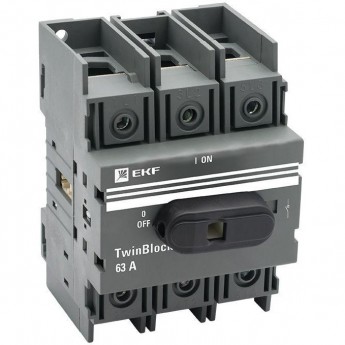 Рубильник EKF TWINBLOCK TB-63-3P-F 3п 63А с рукояткой управления для прямой установк