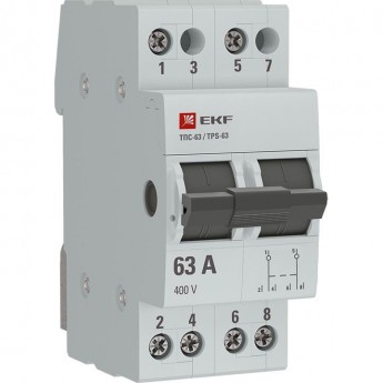 Трехпозиционный переключатель EKF ТПС-63 2P 63А PROxima Трехпозиционный переключатель EKF ТПС-63 2P 63А PROxima