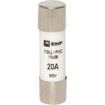 Вставка плавкая цилиндрическая EKF ПВЦ 10х38 20А