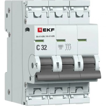 Выключатель автоматический EKF PROXIMA 3P C 32А 6кА ВА 47-63N